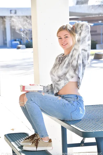 She likes to show off in public: what tits and what an ass