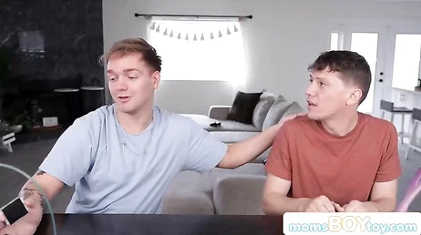Mom grabs the young boys' cocks and won't let go