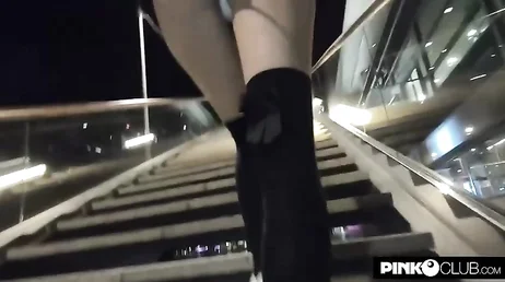 Wonderful amateur couple spending a hot weekend in Barcelona