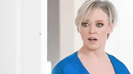 The busty nurse takes me to bed, she wants to fuck me again.