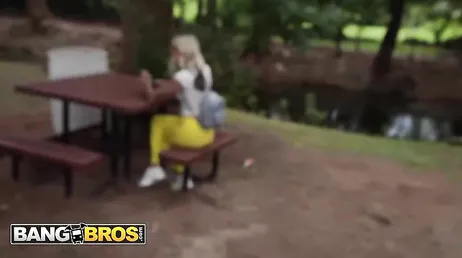 Damn, that blonde with glasses is sucking a huge black cock...!!